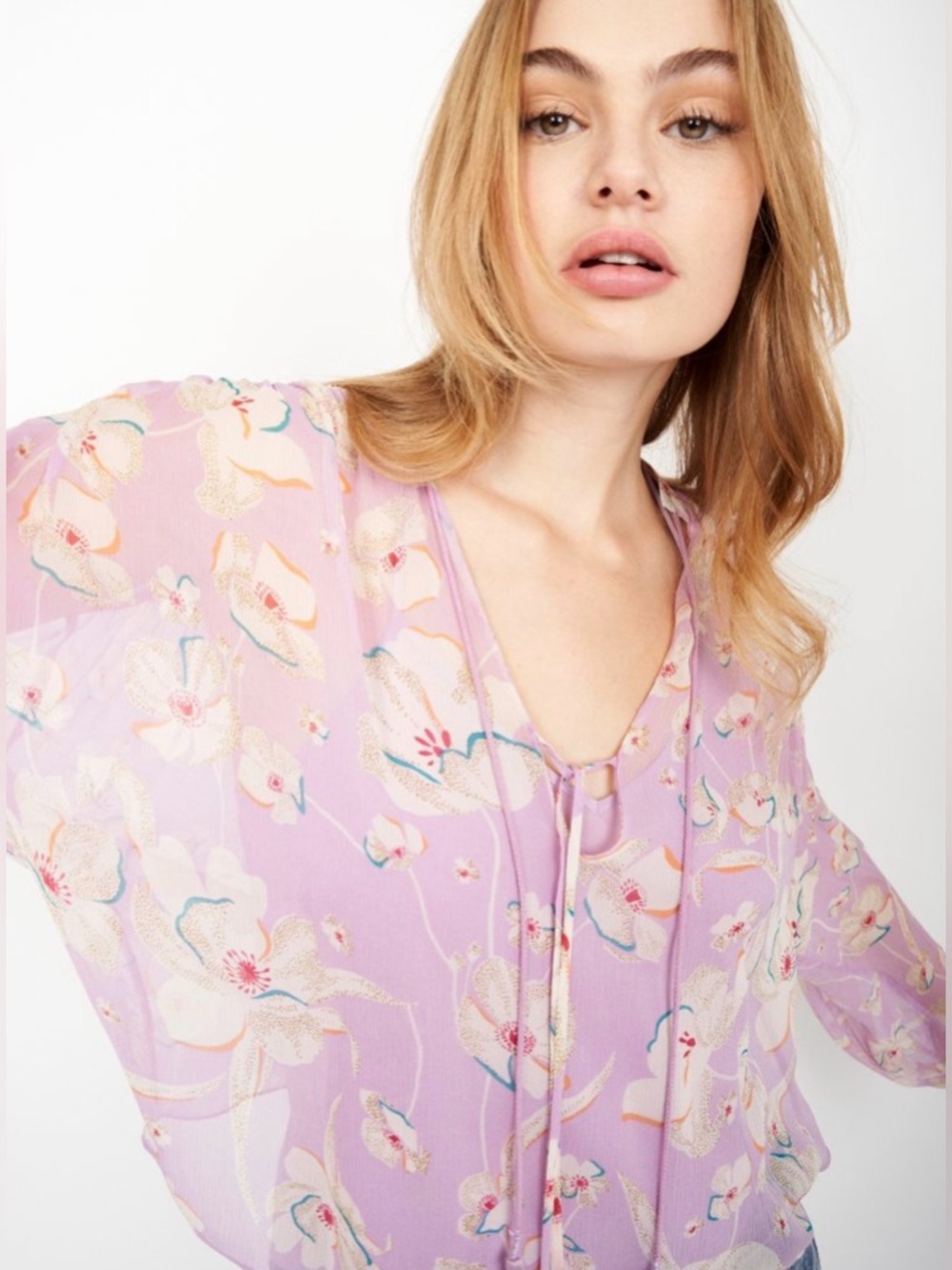 Joie Feyenna beautiful silk delicate blouse S $248 - Picture 1 of 12